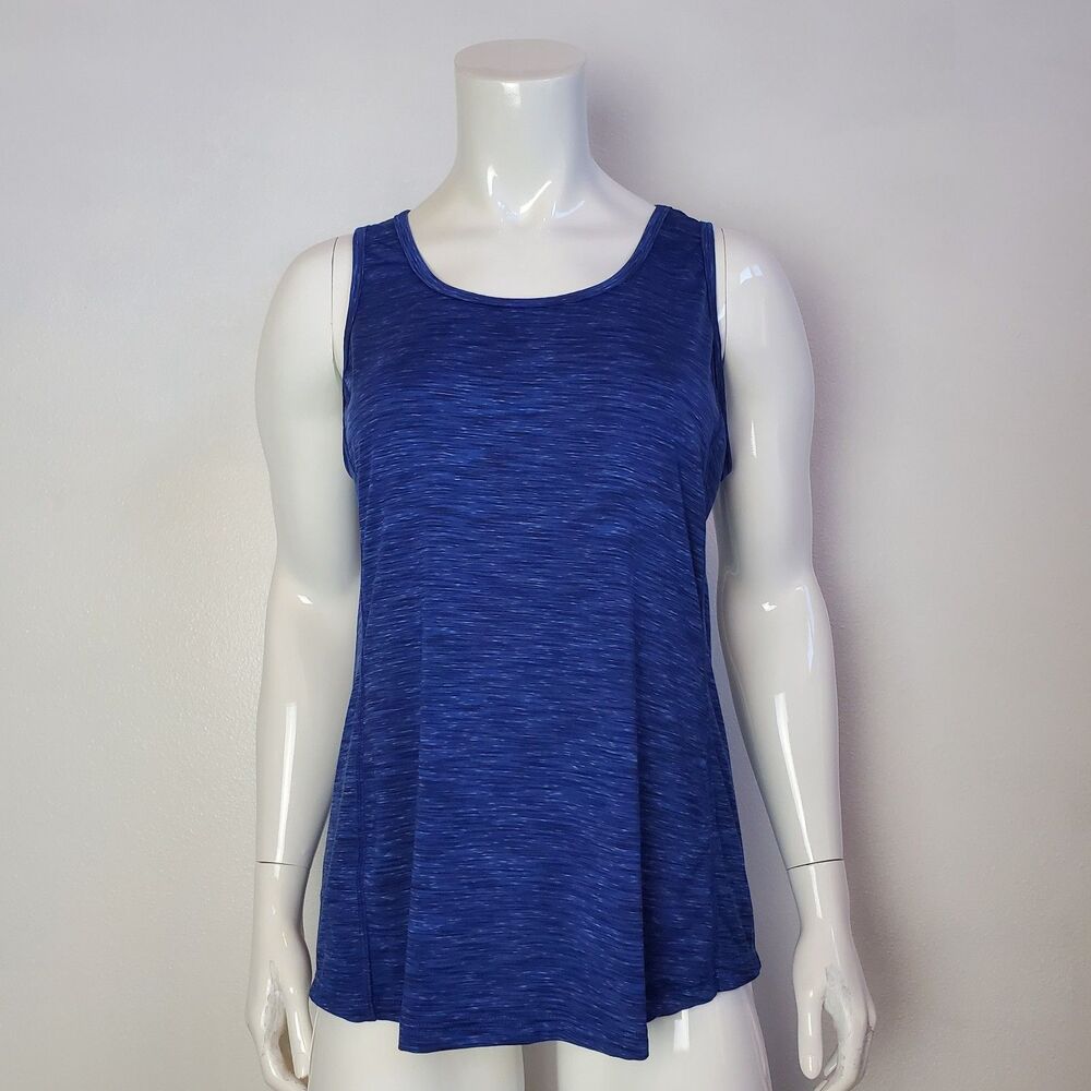 Old Navy Blue Heathered Keyhole Tank Top